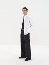 Wrinkle Free Straight Wool Dress Pants