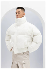 Men's Black White Gray Puffer Jacket