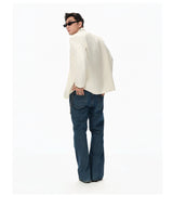 Hemp Stand-Collar Blazer