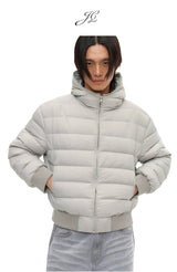 Multi-color Loose Quilted Hooded Down Jackets