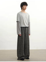 Loose Pleated Wool Pants