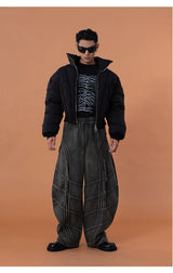 Men's Black Cropped Puffer Jacket