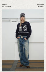 Men's Vintage Washed Loose Jeans