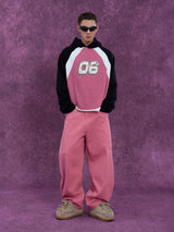 Men's Loose Pink Cargo Jeans