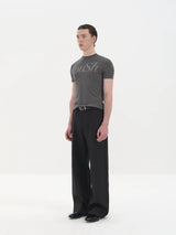 Slim Fit Rhinestone Short Sleeve Tee