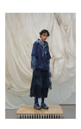 Detachable Hood Layered Plaid Shirt