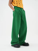 Multicolor Men's Loose Straight Cotton Pants