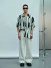 Printed Short Sleeve Cuban Collar Shirt