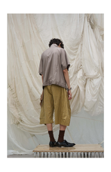 Detachable Plaid Pleated Cropped Pants