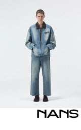 Turkish Washed Frayed Straight Jeans