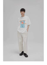 Graffiti Print Double Mercerized Tee