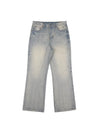 Ice Blue Washed Flared Cotton Jeans