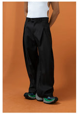 Men's Pleated Wide Leg Dress Pants