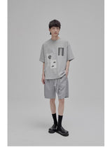 Draped Drawstring Wide Shorts