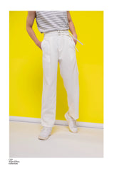 Double Belt Metal Buckle Casual Pants