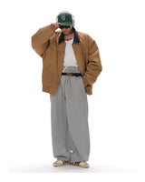 Men's Washed Patchwork Sheepskin Jacket