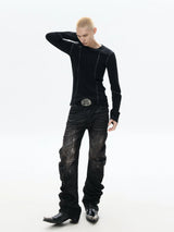 Basic Black Fitted Long Sleeve Tee