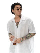 Elegant French Linen Cuban Collar Shirt