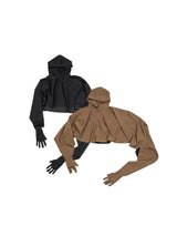 Dark Bat-Sleeve Hooded Cloak Coat