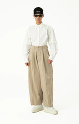 Casual Men's High-waisted Wide Leg Pants