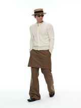 Solid Merino Wool Slim Cardigan