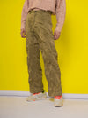 Black Khaki Pleated Wide Leg Pants