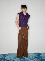 Vintage Riveted Flared Wool Cargo Pants