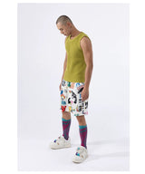 Loose Multi-color Crew Neck Sweater Vest