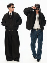 Vintage Notched Lapel Light Cotton Coat