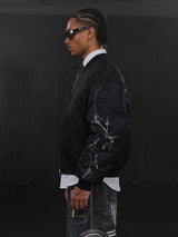 Graffiti Embroidered Printed MA1 Bomber Jacket