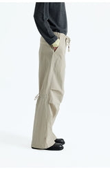 Drawstring Waist Nylon Cotton Parachute Pants