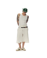 Cropped Terry Bermuda Pants