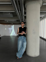 Black Sleeveless Knit Vest