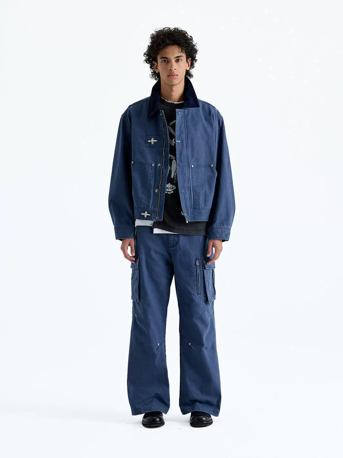 Vintage Washed Cotton Corduroy Crop Jacket