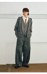 Men's Two-In-One V-Neck Vest Blazer
