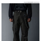 Adjustable Zipper Flared Baggy Cargo Pants