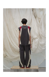 Contrast Paneled Double Cuffed Nylon Pants