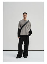 Waist-Adjustable Striped Flared Merino Wool Pants