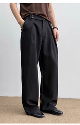 Pleated A-line Tailored Casual Pants