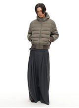 Multi-color Loose Quilted Hooded Down Jackets