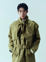 Bow Tie Waterproof Windproof Trench Coat
