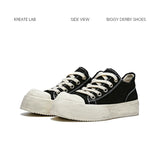 Distressed Washed Jumbo Platform Commuter Sneakers