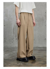 Draped Chain Texture Straight Leg Pants