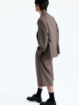 Merino Wool Raw Edge Blazer