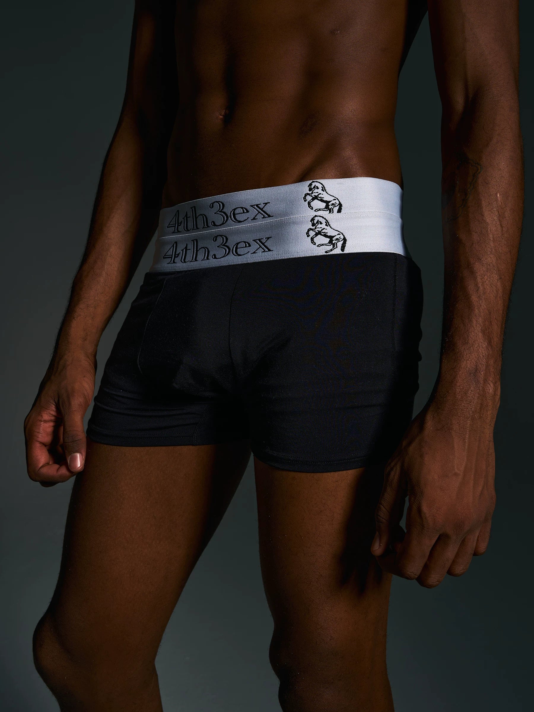 Men's Embroidered Horse Double Waistband Boxers