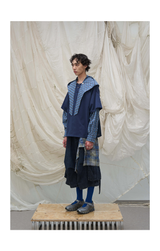 Detachable Hood Layered Plaid Shirt