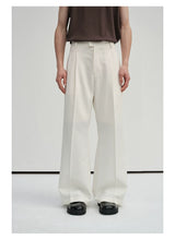 Waist-Adjustable Striped Flared Merino Wool Pants