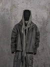 Distressed Patchwork Strapped Scavenger Jacket