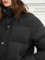 Men's Embossed Stand Collar Down Jacket