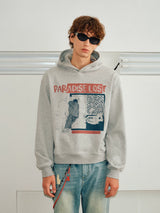 Unisex Boxy Color Block Print Hoodies